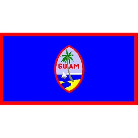 Annin Flagmakers Annin Flagmakers 146680 5 ft. X8 ft. Nyl-Glo Guam Flag 146680